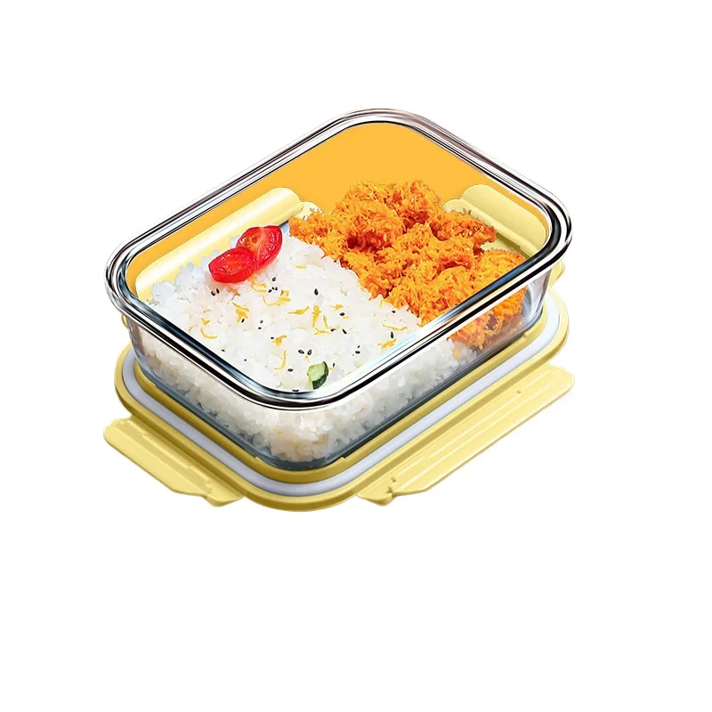Glass Fresh-Keeping Box high Borosilicate Heat-Resistant Microwave Oven bento Fridge Special Sealed Bowl Food Storage Containers view 6