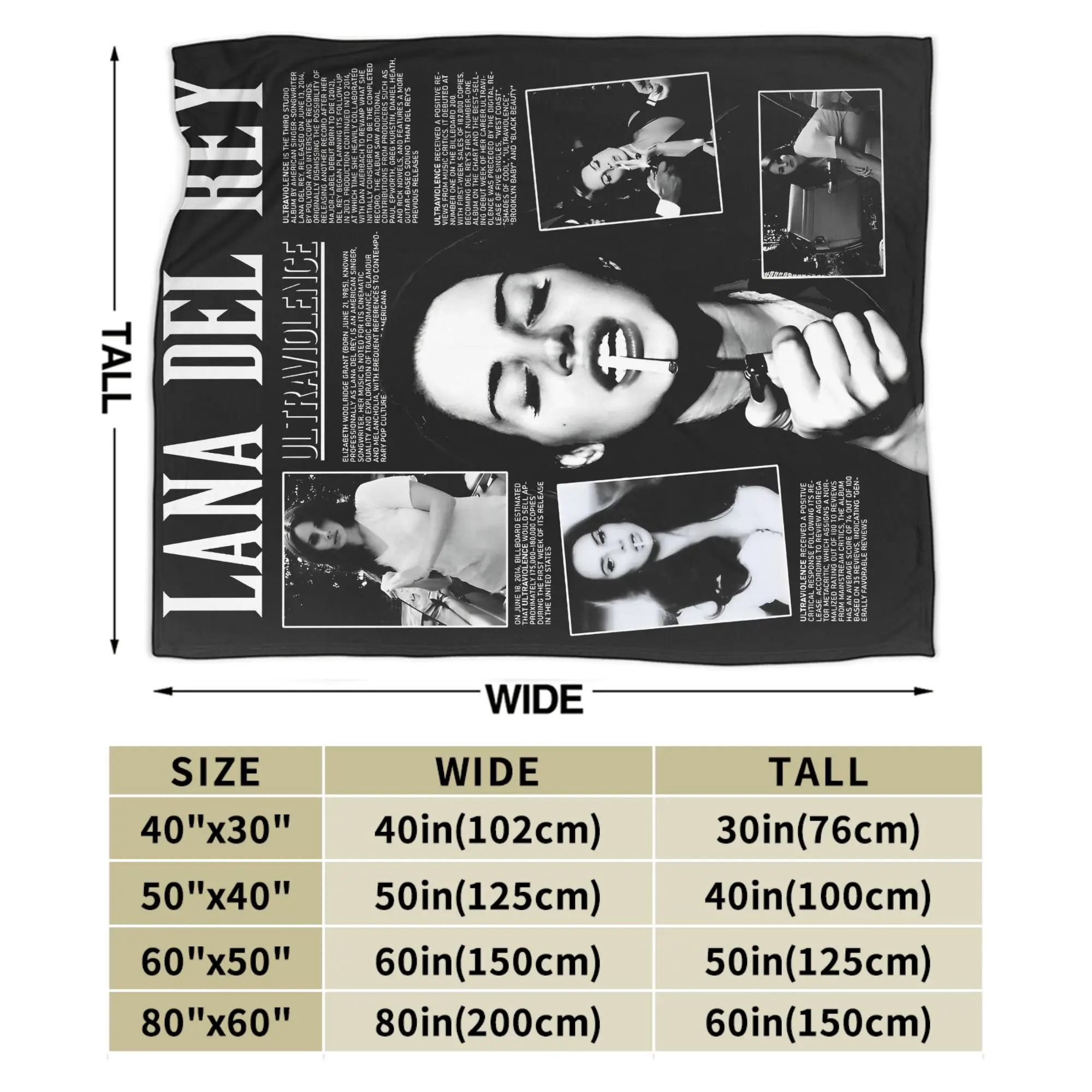 لانا ديل ري المغني الفانيلا رمي البطانيات ألبوم الموسيقى Ldr الإبحار للفراش بطانية محبوكة سيارة سوبر لينة متعددة الوظائف