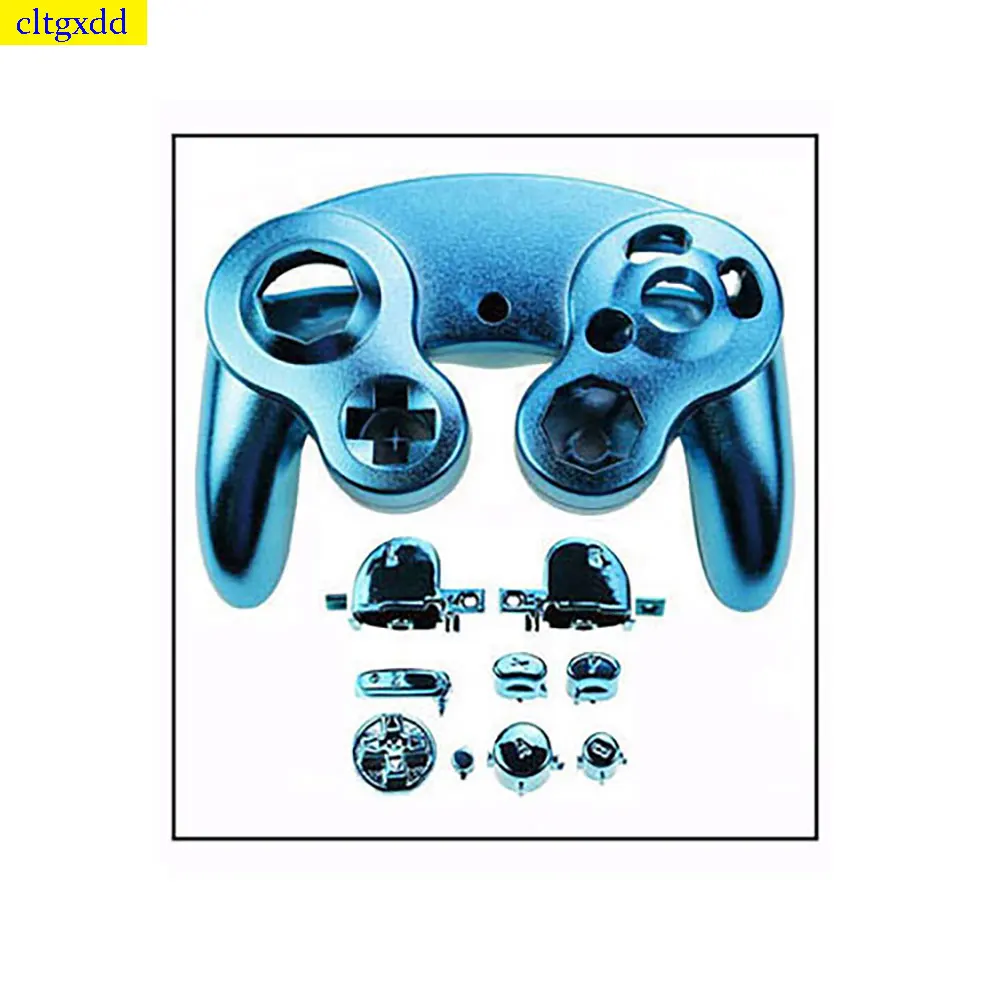 Cltgxdd 1 set FOR NGC controller game controller shell cover electroplated handle spare parts GameCube, shell button replacement