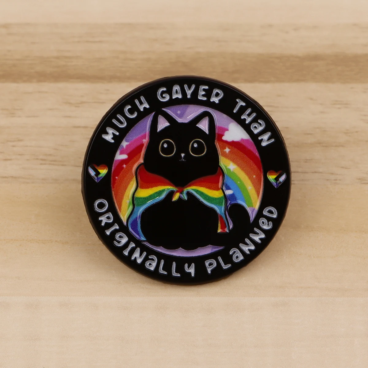 Rainbow Black Cat Enamel Pin Arcane Brooches on Clothes Pins for Backpacks Lapel Woman Men Jewelry Gift