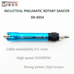 SONIDEC Profession high speed 35000RPM Air Pneumatic Rotary Torque Grinding Tool Grinder for Metal Mold Die Wood DIY Engraving