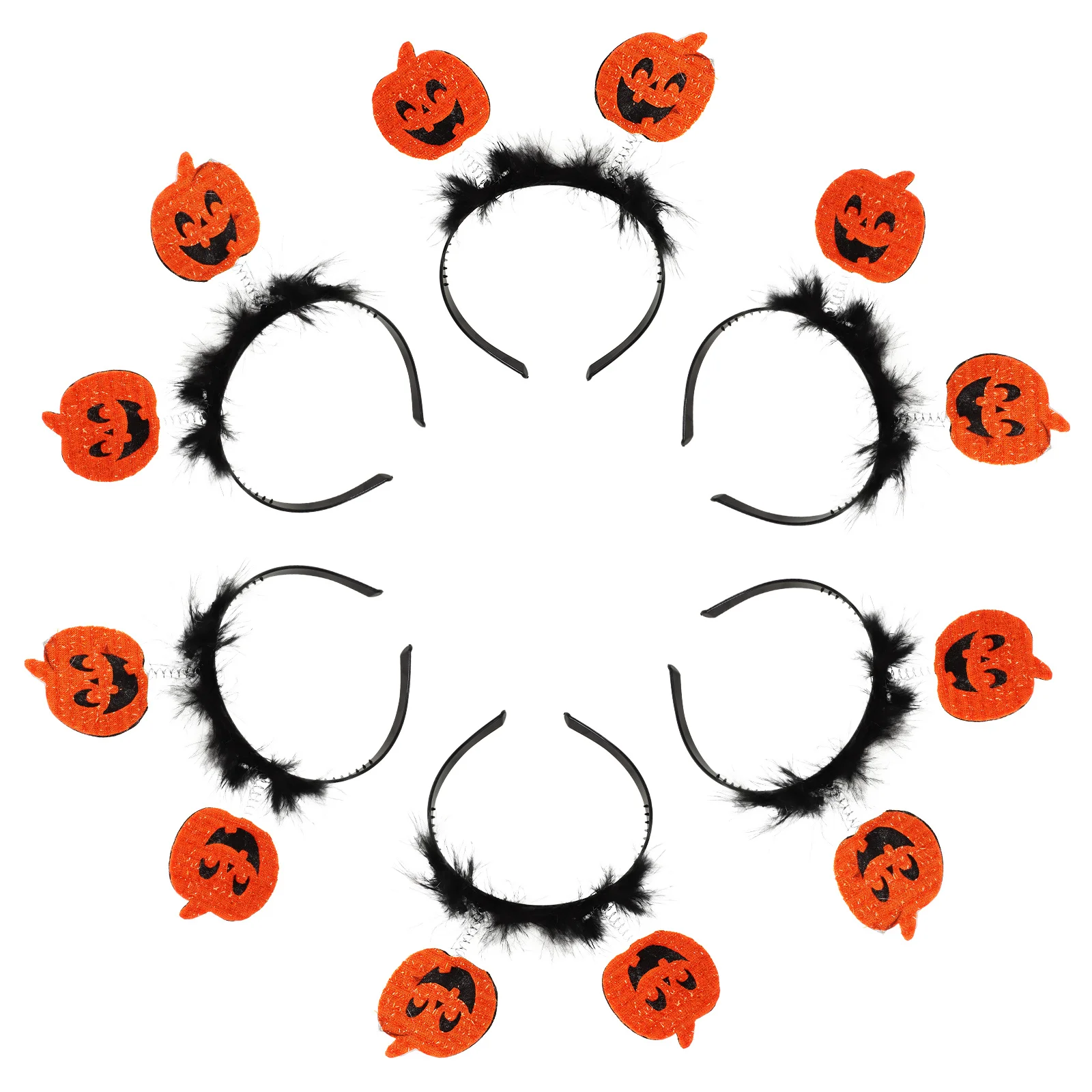 

6Pcs Pumpkin Headband Halloween Costume Accessories Funny Hair Hoop Party Cosplay Headband Halloween Headbands