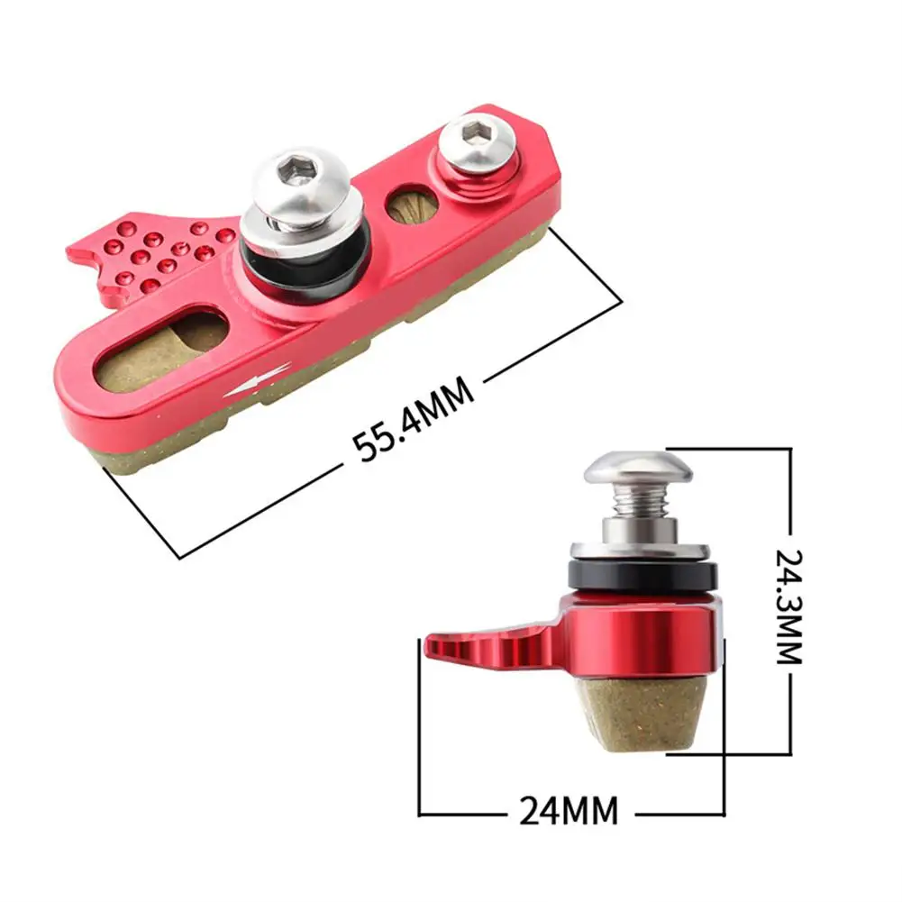 Road Folding Bike Wear-resistant Drawer-type Rim Clamp Brake Rubber Block Aluminum Alloy Rubber Replaceable Brake Caliper Shoes