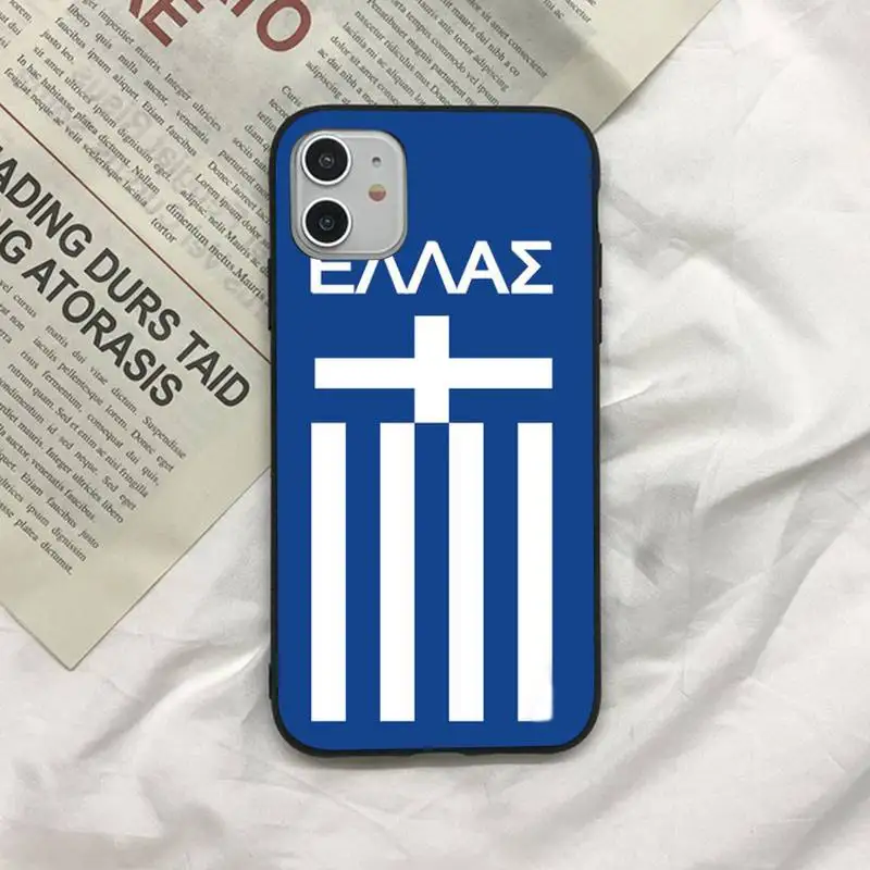 MaiYaCa Greece Greek National Flags Phone Case for iPhone 11 12 13 Mini Pro Max 8 7 6 6S Plus X 5 SE 2020 XR XS Funda Cover