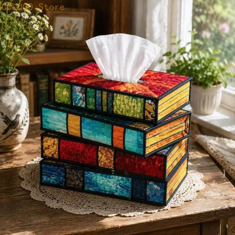 Unique Book Tissue Box Set Sew Your Own Decorative Storage Holder Creative Fun D0LD
