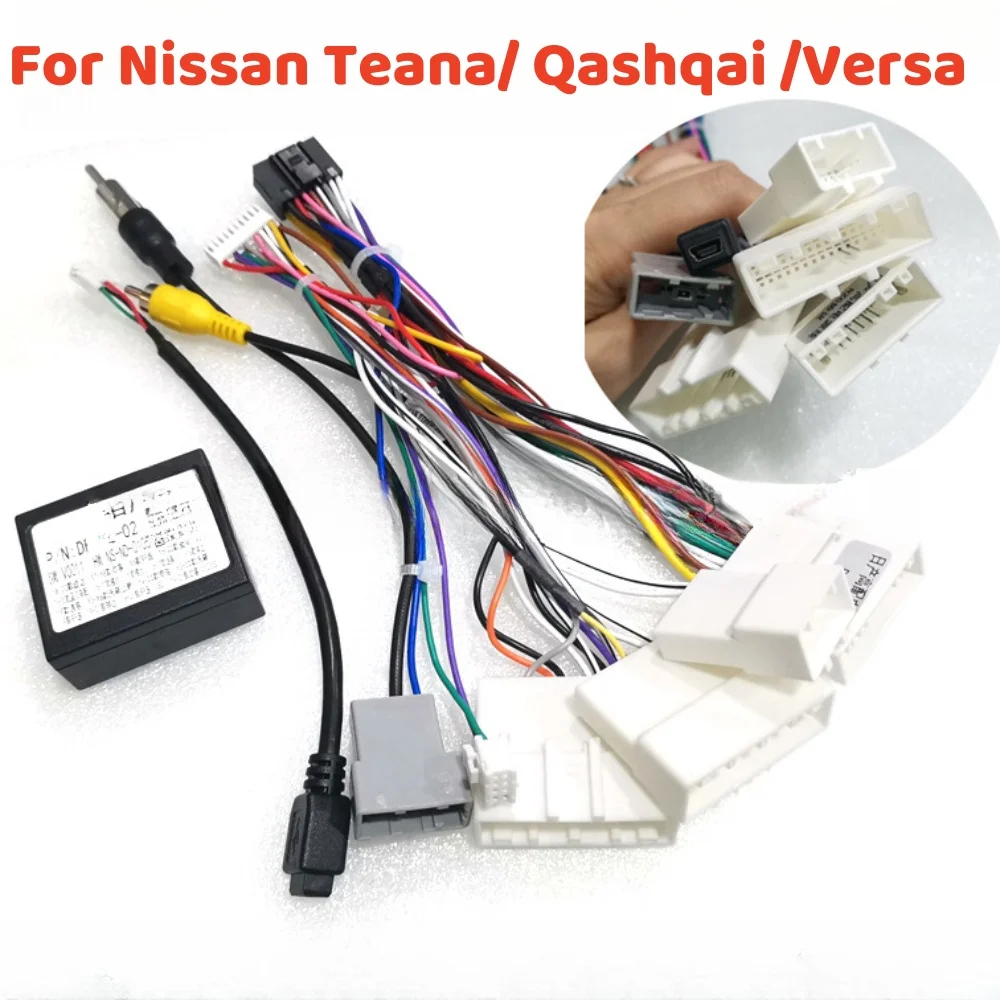 Car Radio Player Cable Plug Canbus Fitting adapter Dash kit per Nissan SYLPHY SENTRA KICKS Qashqai X-Trail NAVARA Terra RZC