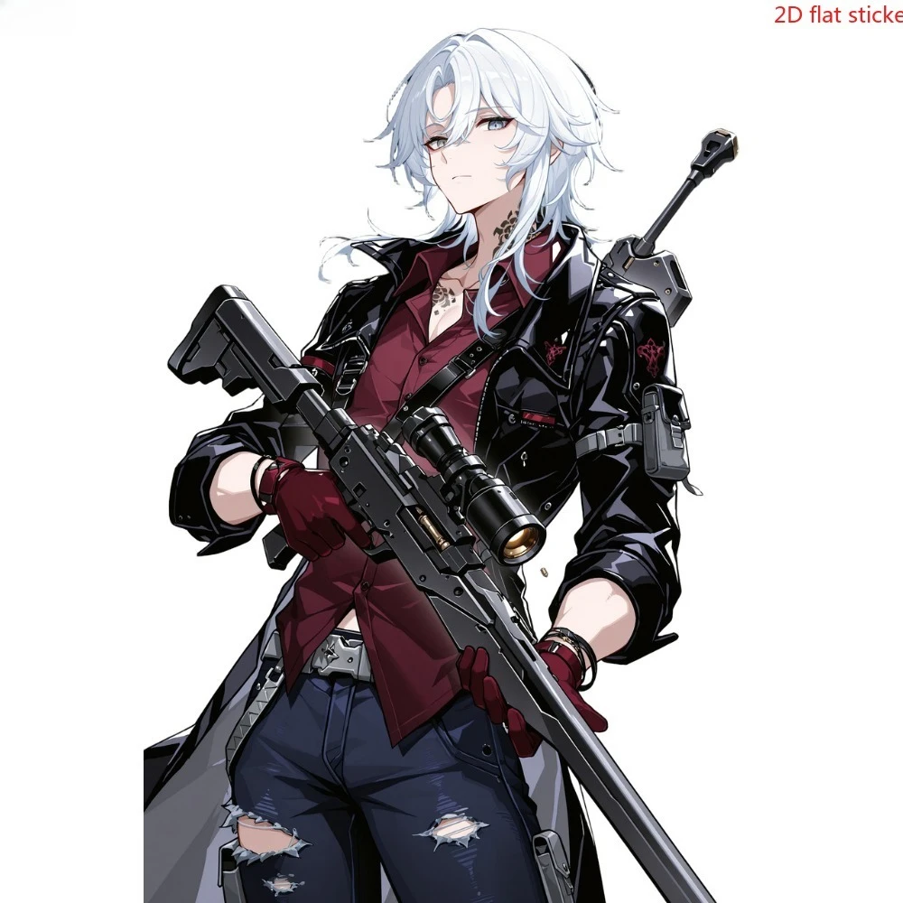Reichi Strinova Sniper Anime Vinyl Car Decal 17cm Waterproof 2D Flat Sticker For Motorcycle Helmet Luggage