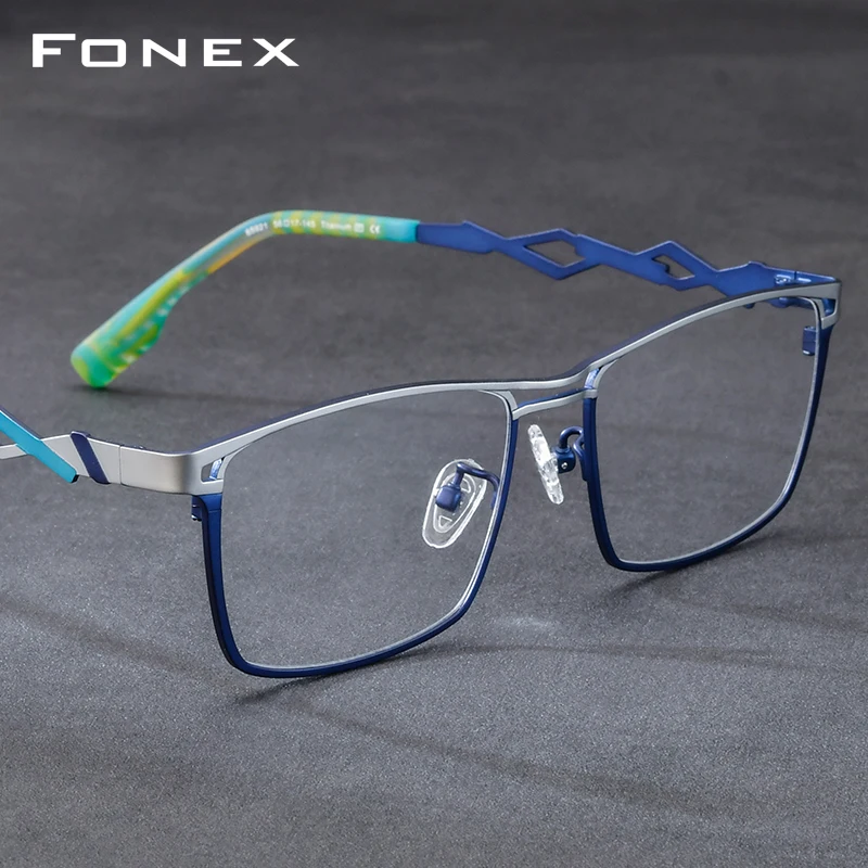FONEX Pure Titanium Eyeglasses Frame Men 2026 New Brand Design Vintage Fashion Square Glasses Women Retro Japanese Eyewear 85921