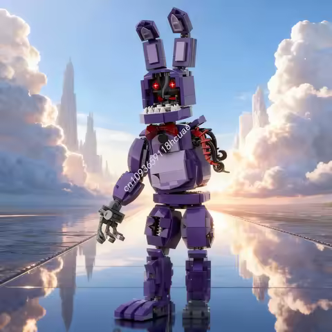 464pcs MOC Games Withered Bonnie Five Nights Freddy S W Model Building Blocks Architecture Christmas Gifts Toys Idea Creative