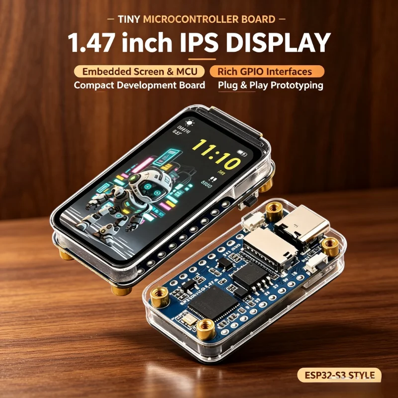 Type-C RP2350 LCD 1.47 inch LCD Display Development board 172×320 RP2350A 1.47 inch Screen Processor for  Aspberry Pi RP2350
