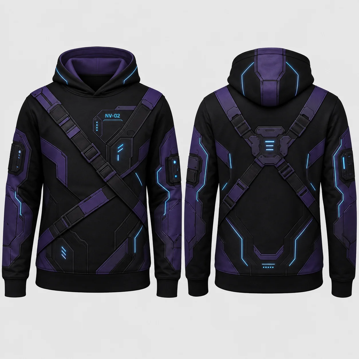 Cyber Tech Hoodie Men Black Green 3D Sublimation Print Flat Graphic Pullover Sweatshirt Futuristic Streetwear Casual Top 2026