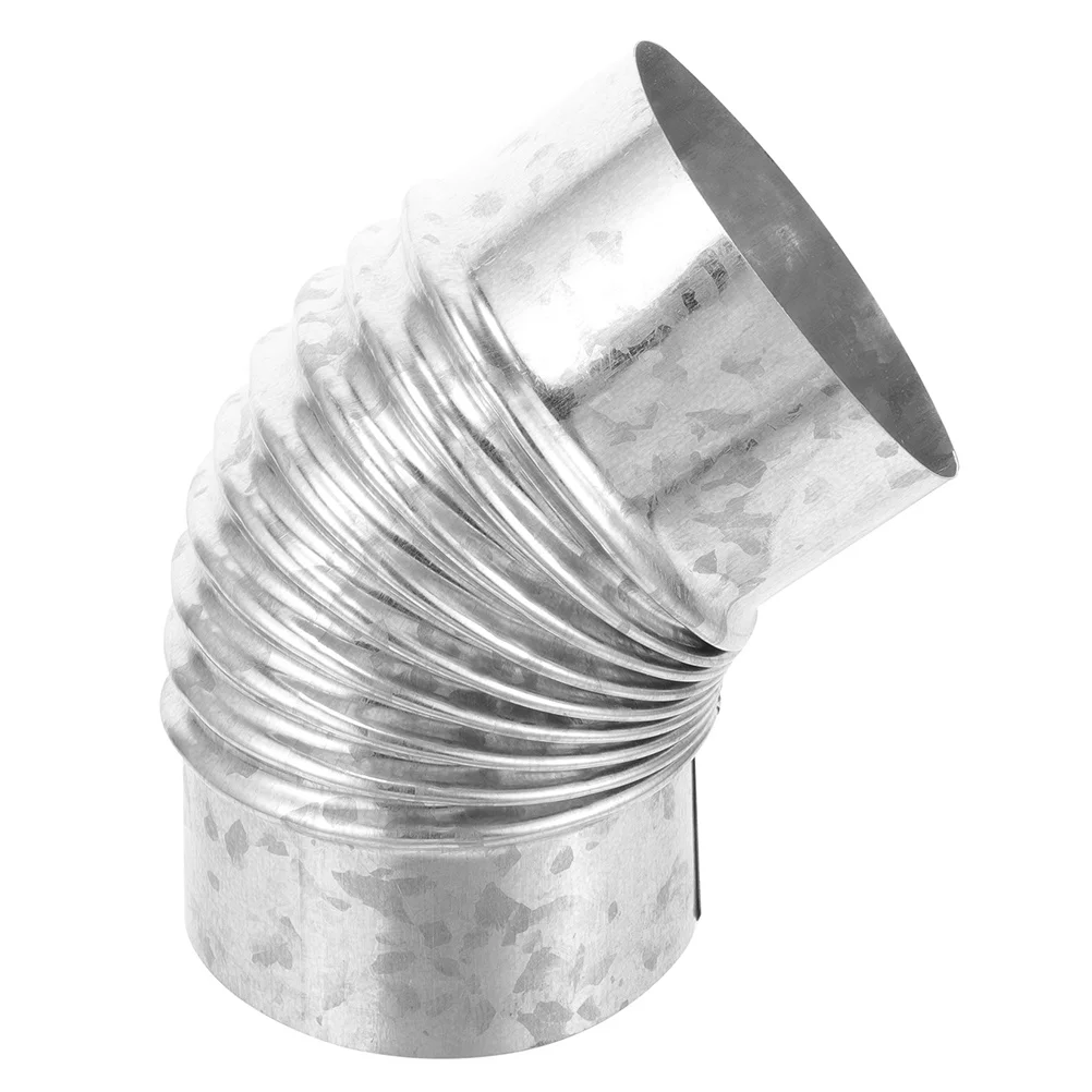 

15Cm Elbow Chimney Pipe Galvanized Steel 45 Degree Flue Vent Adapter For Stove Exhaust Ducting System Elbow Vent Tube