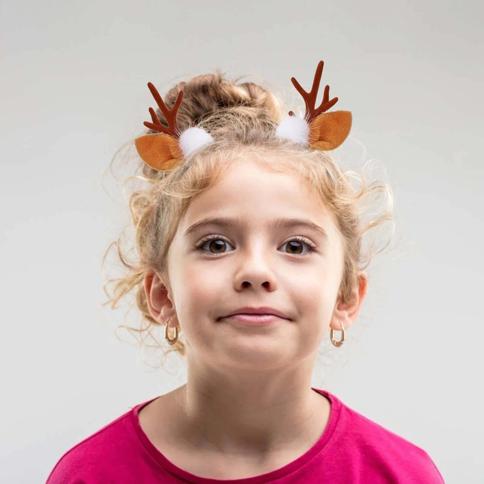 2 uds diadema con astas decoración accesorios para el cabello para niños tocado de Cosplay resina flocado cuerno de alce niño