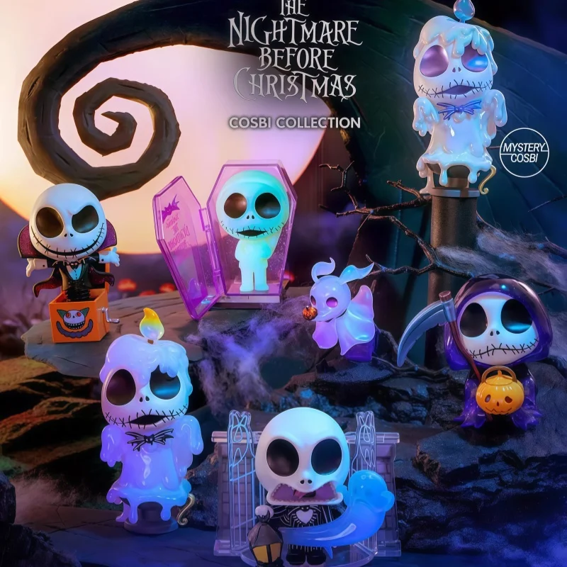 Caja Misteriosa HotToys, Colección Cosbi, La Pesadilla Antes de Navidad, Serie 3 de Mini Figuras Coleccionables, Muñeco de Colección, Regalo de Halloween