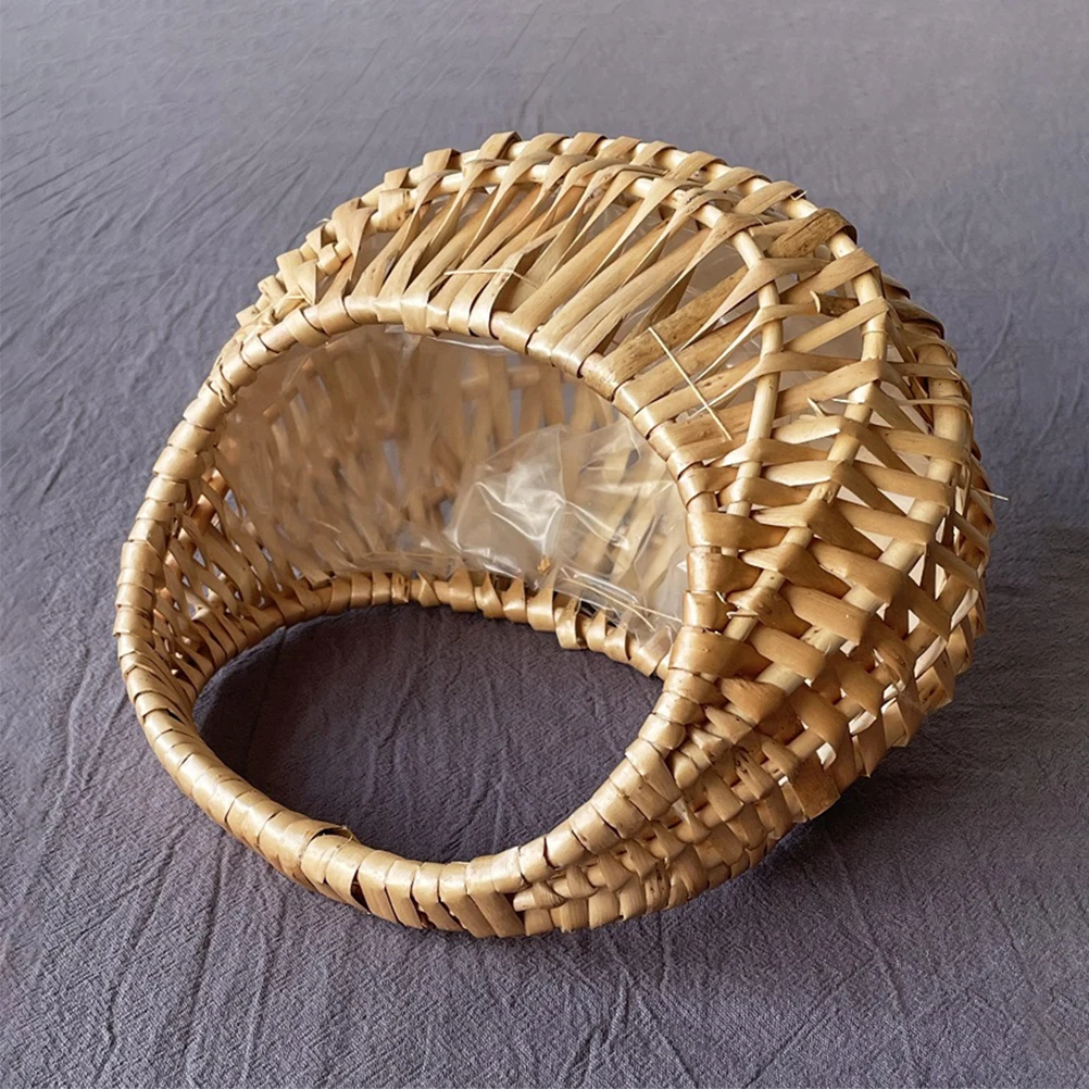 

Rattan Flower Basket Delicate Woven Mini Handheld Baskets Natural Material Compact Size Wedding Party Arrangement Holder Storage