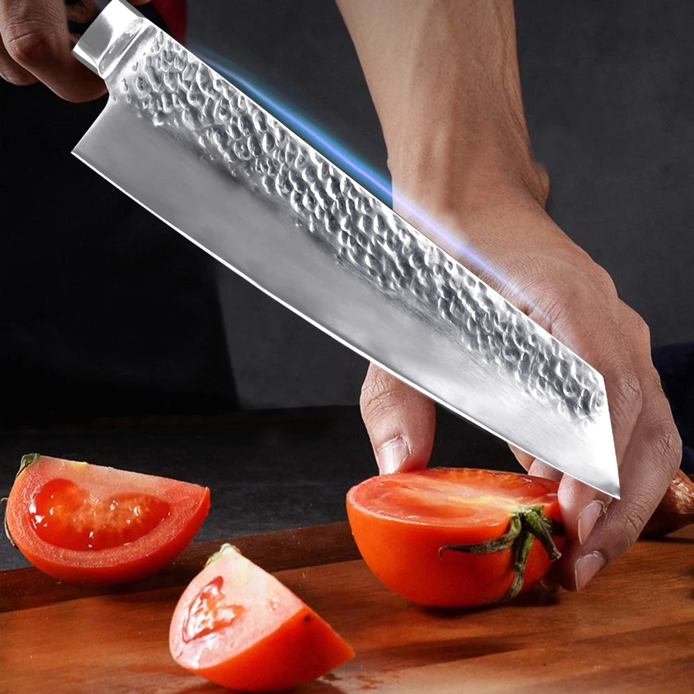 Kitchen Knife 8 inch Professional Japanese Chef Knives 7CR17 440C High Carbon Stainless Steel Meat Cleaver Slicer Santoku Knife