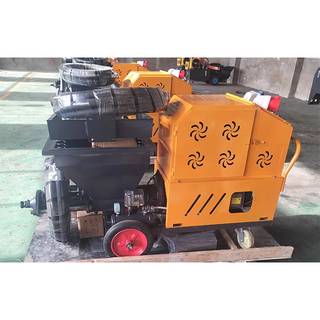 Mortar Spraying Machine With Mixer Putty Spraying Machine Small Cement Mortar Wall Plastering Machine
