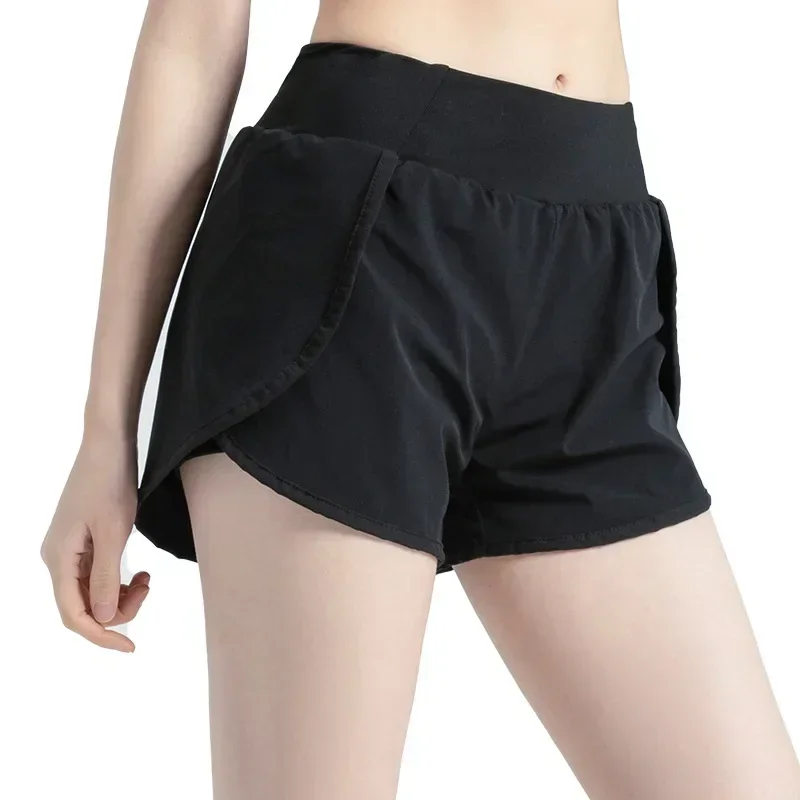 Shorts de sport avec poche pour femme, leggings d'entraînement monochromes, pantalons de fitness et de yoga, shorts de course décontractés, séchage rapide