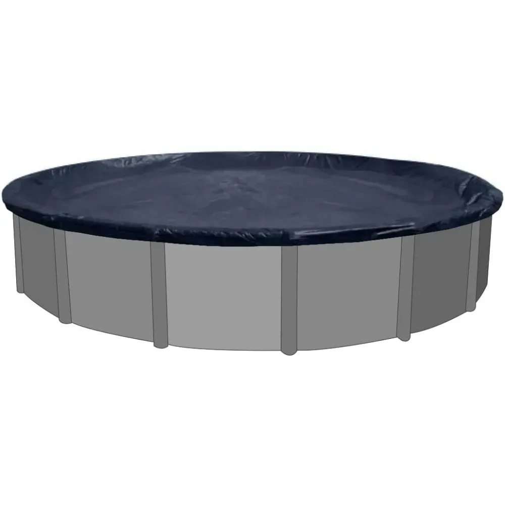 Economy Winterzwembadafdekking voor 21' ronde bovengrondse zwembaden |   Blauw/zwart |   Eenvoudig te installeren, UV-bescherming en duurzaam