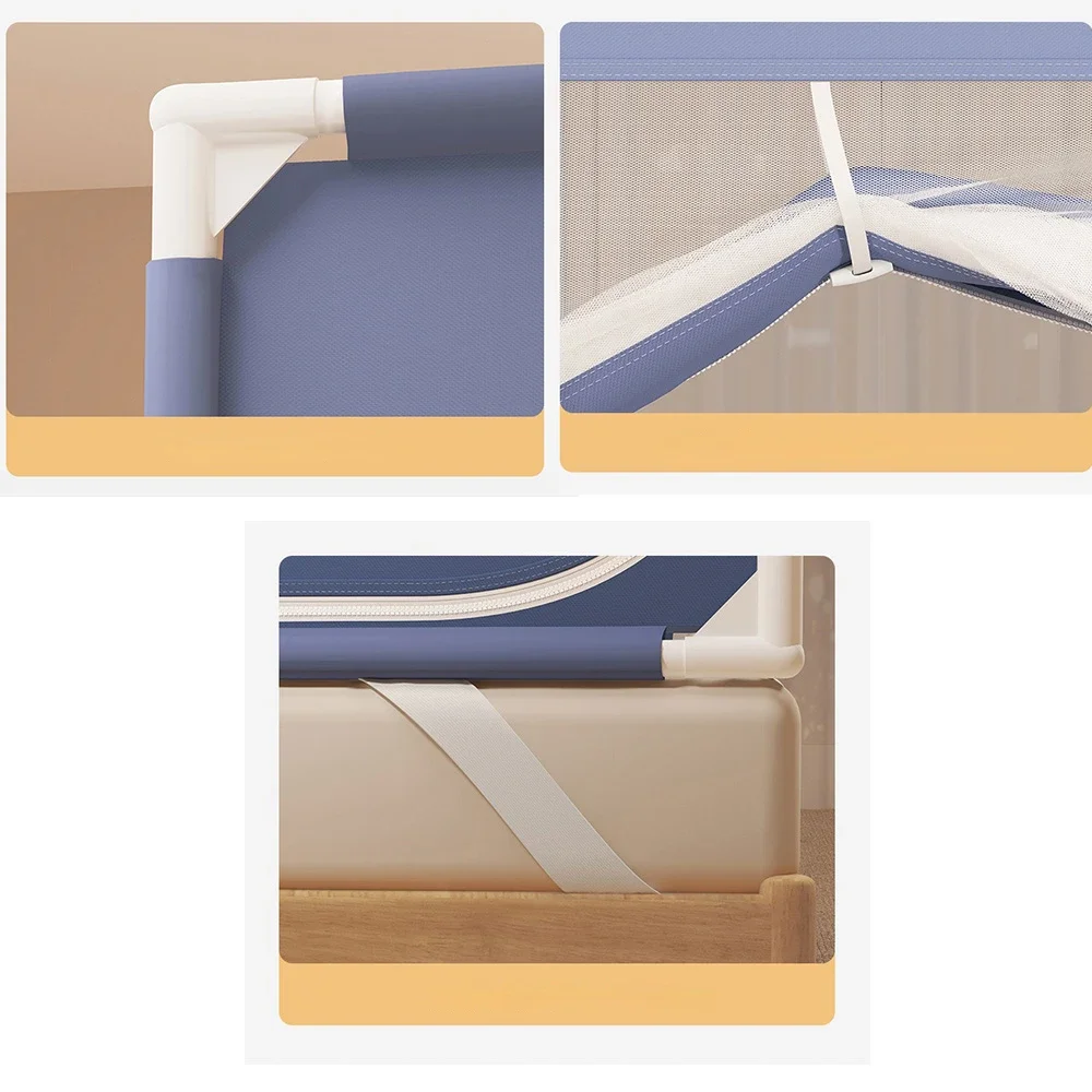 Summer Solid color scaffolding tent square mosquito net kids Camping Tent Portable Square Mosquito Net（Including bracket）