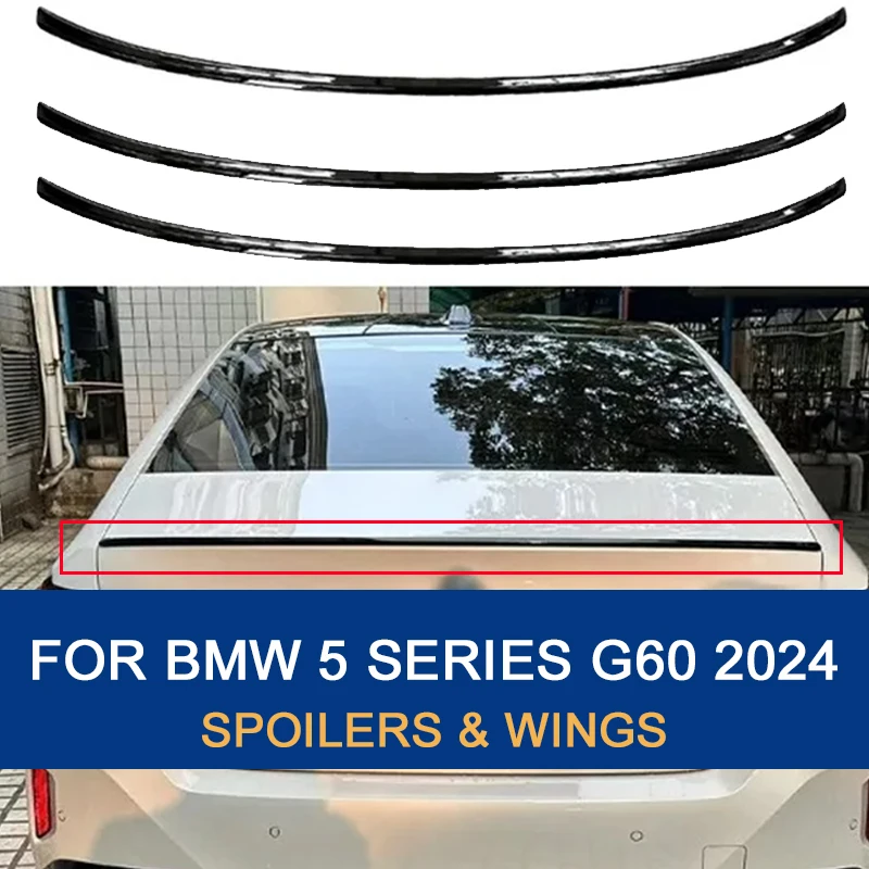 For BMW 5 Series G60 2024 Yaoye Style Carbon Glossy Black Rear Trunk Lid Car Spoiler Wings Ttyling Car Accessories