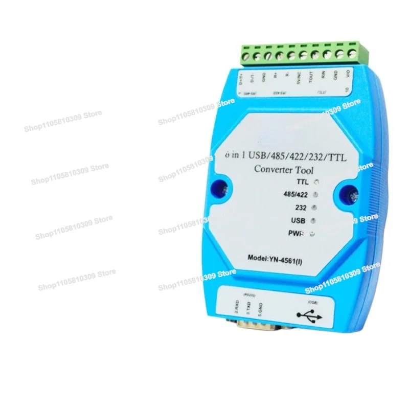 YN4561I Isolated Six-in-one Serial Port Module USB/485/422/232/TTL Mutual Conversion Lightning Protection Isolation