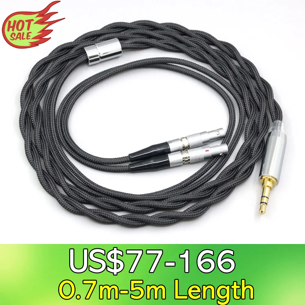 LN008308 Nylon 99% Pure Silver Palladium Graphene Gold Shield Cable For Ultrasone Veritas Jubilee 25E 15 Edition ED 8EX