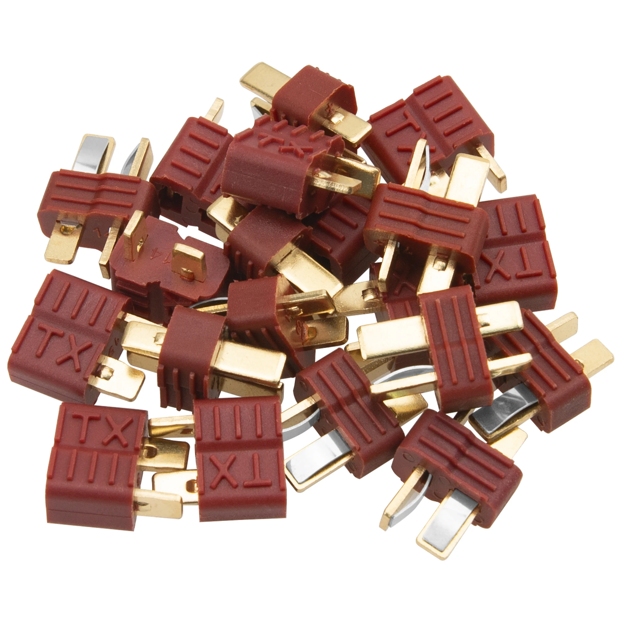 10 Pairs T Plug Connectors Deans Style Male Female Connectors Compatible with RC Car FPV Boat LiPo Battery ECS