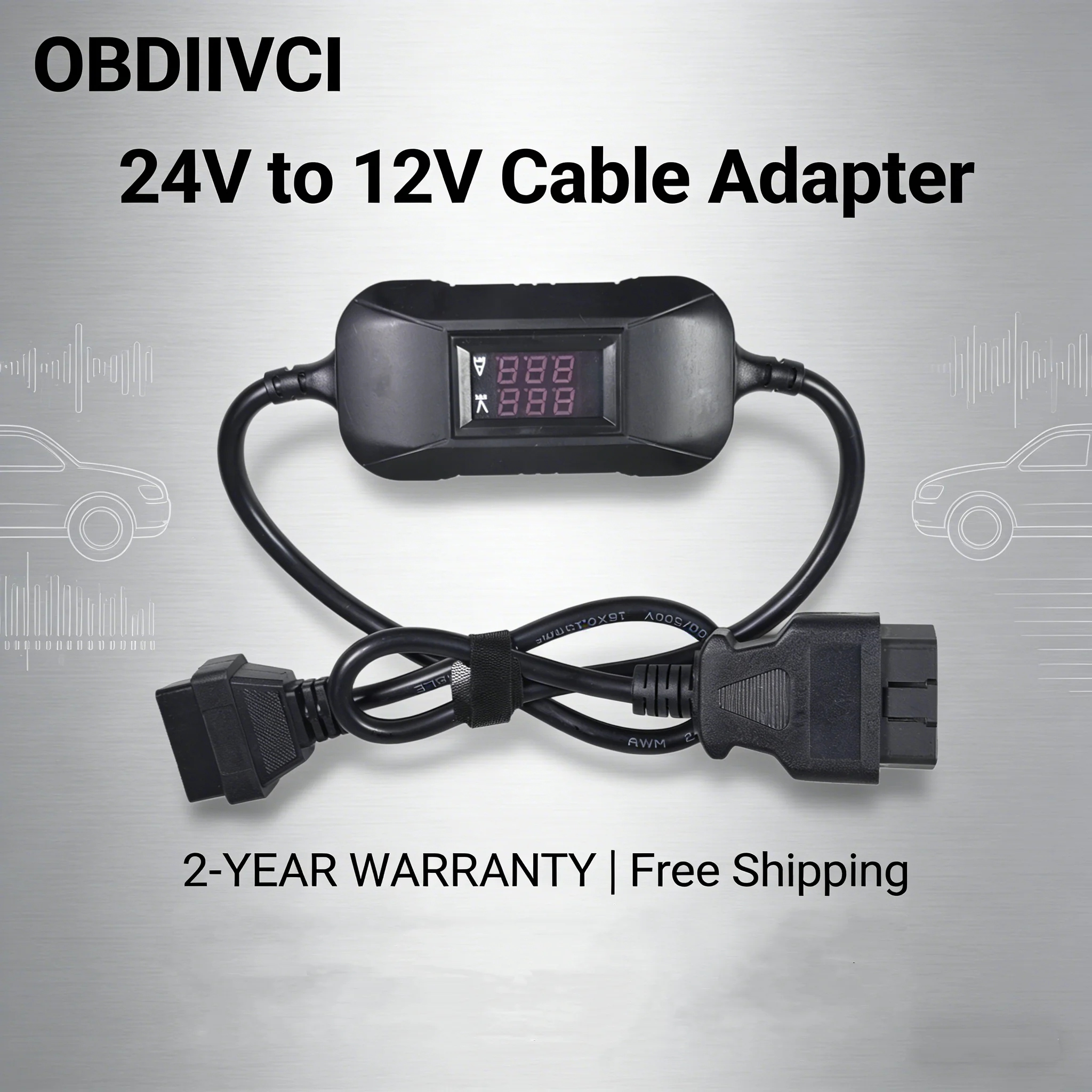 24V To 12V Converter  OBD Car /Truck Adapter For Heavy Duty Truck Multifunctional OBD Scanner Adapter