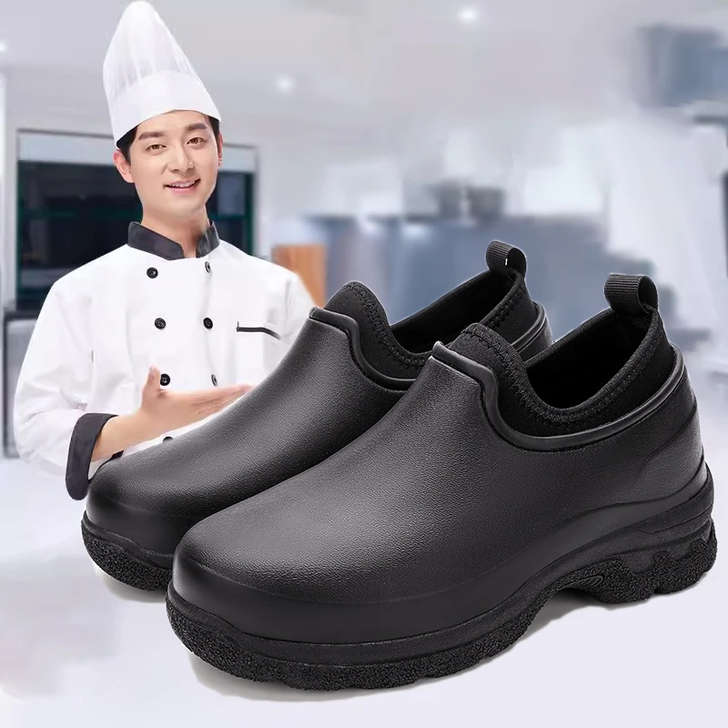 

Men's Chef Shoes High Quality Kitchen Shoes Water-proof Oil-proof Fishing Shoe Man Weeding Shoe Outdoor Safety Work Shoes