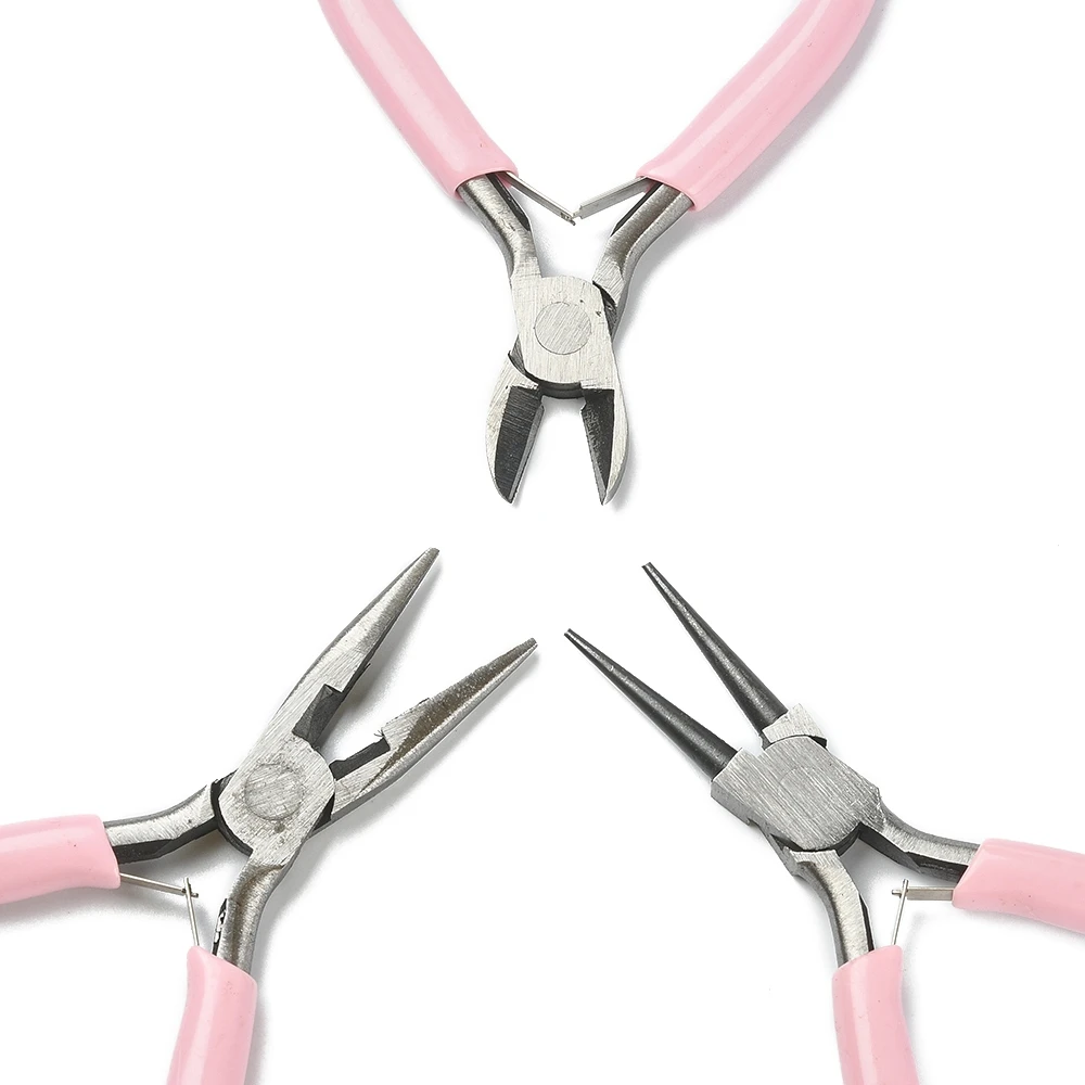 3Pcs/Set Needle Nose Pliers Round Nose Pliers Diagonal Pliers Wire Pliers DIY Jewelry Jewelry Tool Pliers