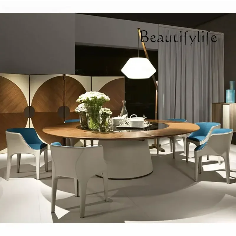 A Italian Minimalist Dining Chair Light Luxury Designer Simple Leather Cloth Back Cotton And Linen Armchair Dining Table Chair