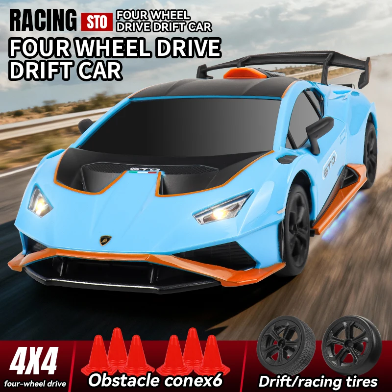 JCMO 4WD Remote Control Drift Car Full Size 1:24 Remote Control Racing Car Model 2.4G Radio High Speed RC Car Boy Toy Gift New view 5