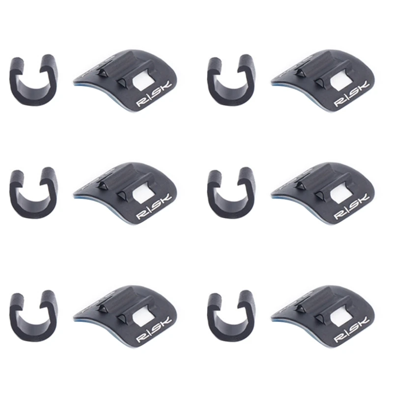 6Pcs MTB Bike Bicycle C-Clips Clamps Housing Hose Guide with Adhesive for Seat for Brake Derailleur Shift Cables Drop Shipping