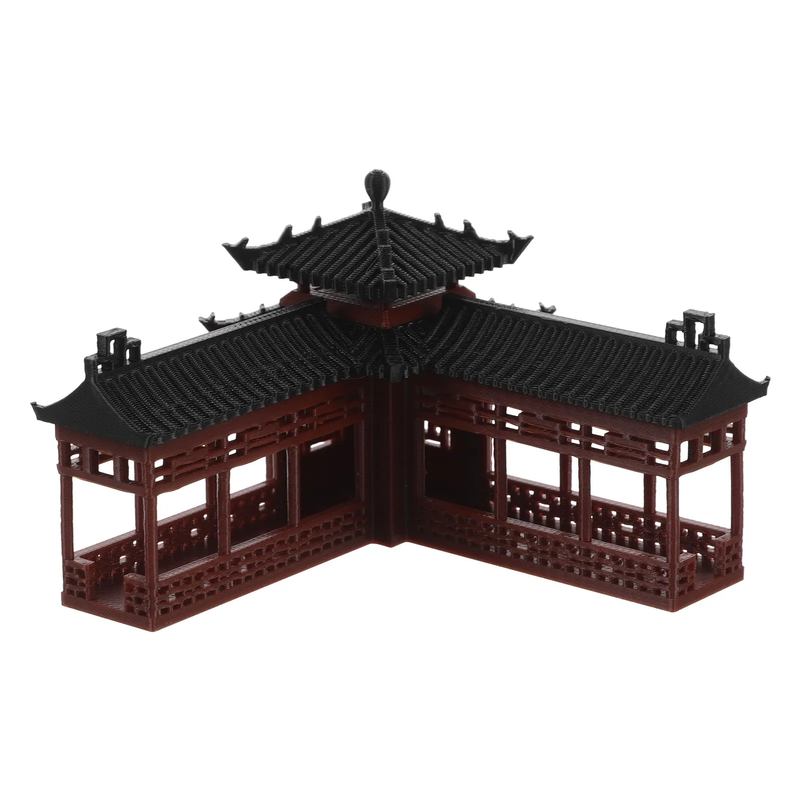 

Retro Long Corridor Decor Mini Brown Plastic Figurine Zen Garden Statue Aquarium Centerpiece Bonsai Landscaping Ornament