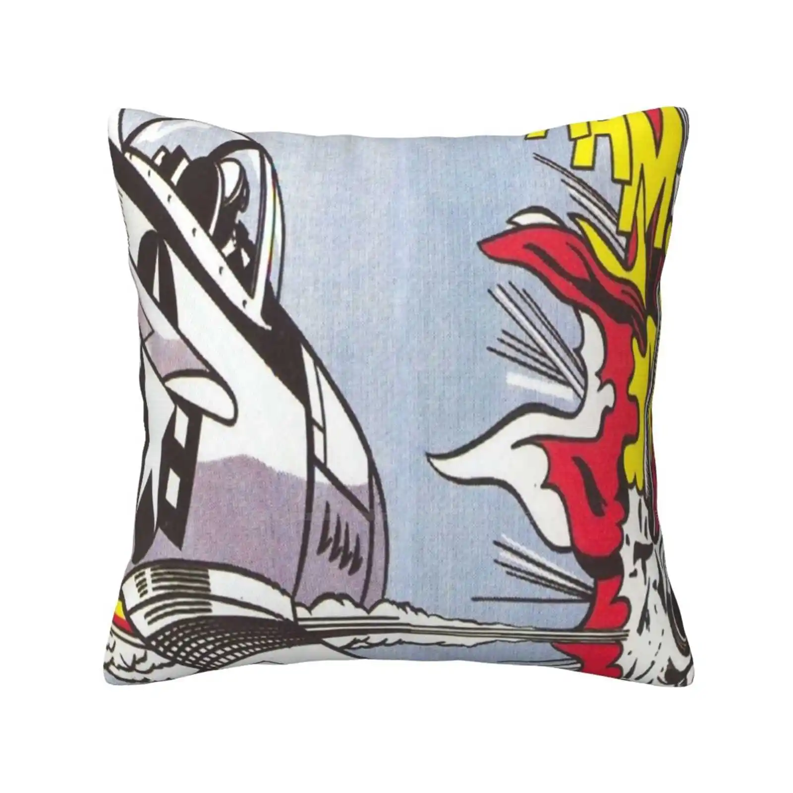 Roy Lichtenstein Whaam! Fashion Sofa Throw Pillow Cover Pillowcase Airplane Comics 1963 Roy Lichtenstein Whaam Wham Whaam Roy