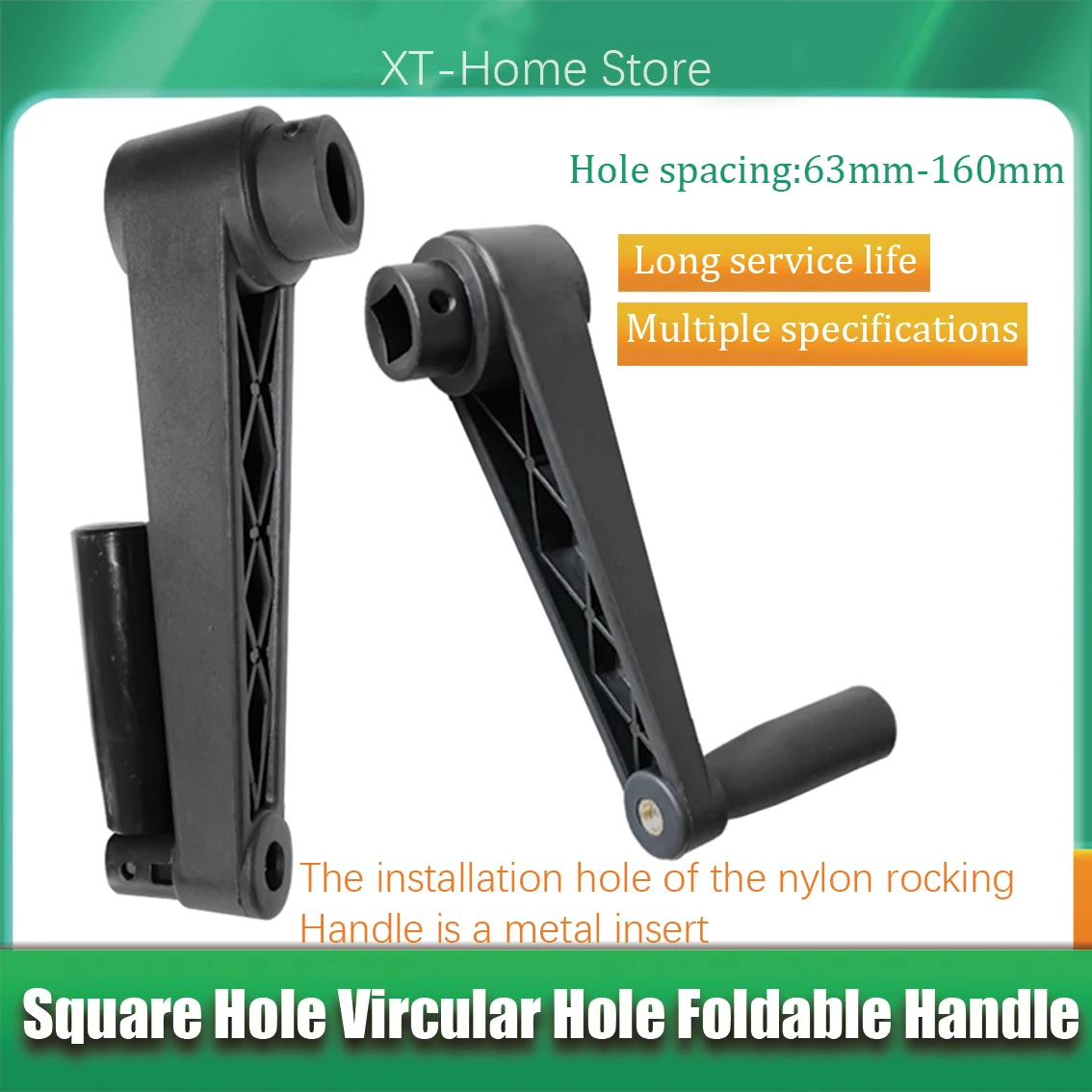 

1 шт., длина ручки 63-160 мм, круговое/квадратное отверстие 8/10/12/14/16 мм, фрезерный станок, складной вращающийся инструмент двойного назначения