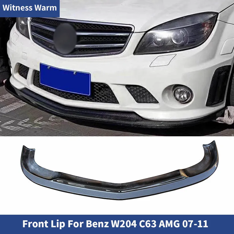 Front Bumper Lip Spoiler Splitters for Mercedes-benz c Class W204 C63 Amg C204 2007 - 2011 Carbon Fiber / Frp