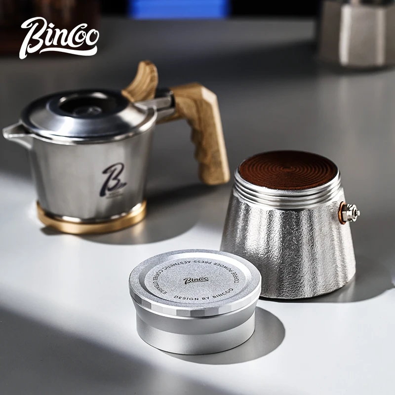 Bincoo Aluminum Filler Ring for Moka Pot – Coffee Ground Distributor, Anti-Spill Dosing Accessory for Home Barista