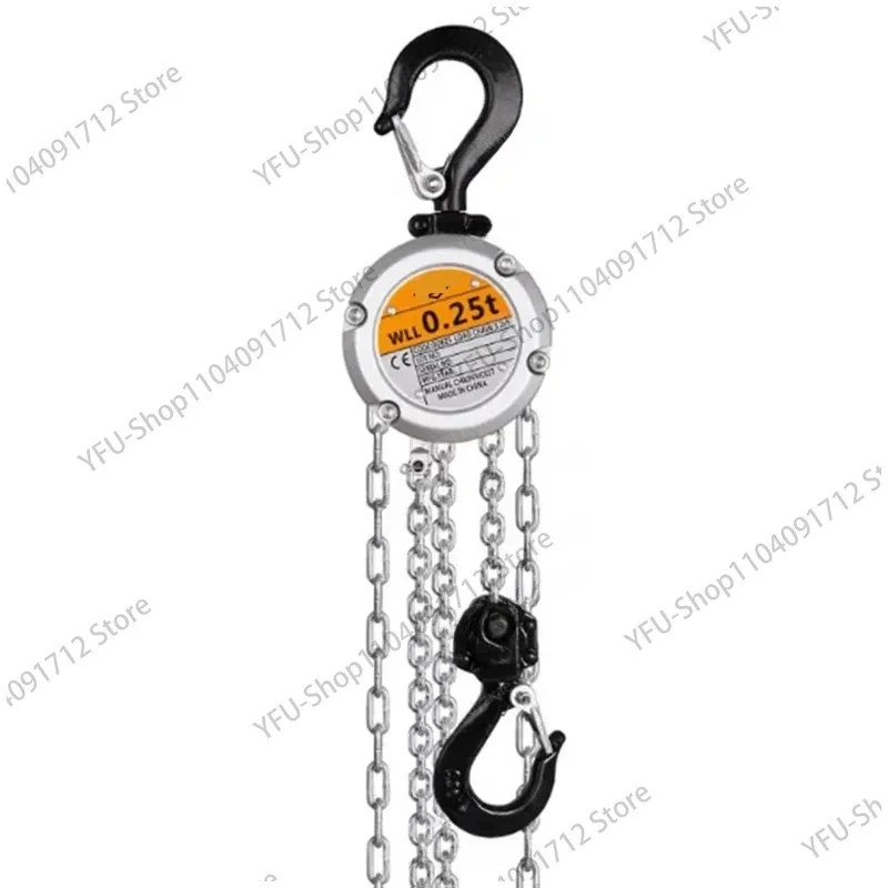 

Mini Hand Chain Hoist Hook Mount 0.25/0.5 Ton Capacity 3 Meter Lift CE Certificate Portable Manual Lever Block Lifting NEW