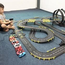 Electric 1/43 Rail Car Double Racing Track Toy Autorama Circuit Voiture Remote Control Car  Electric Railway Slot Race Car Toy