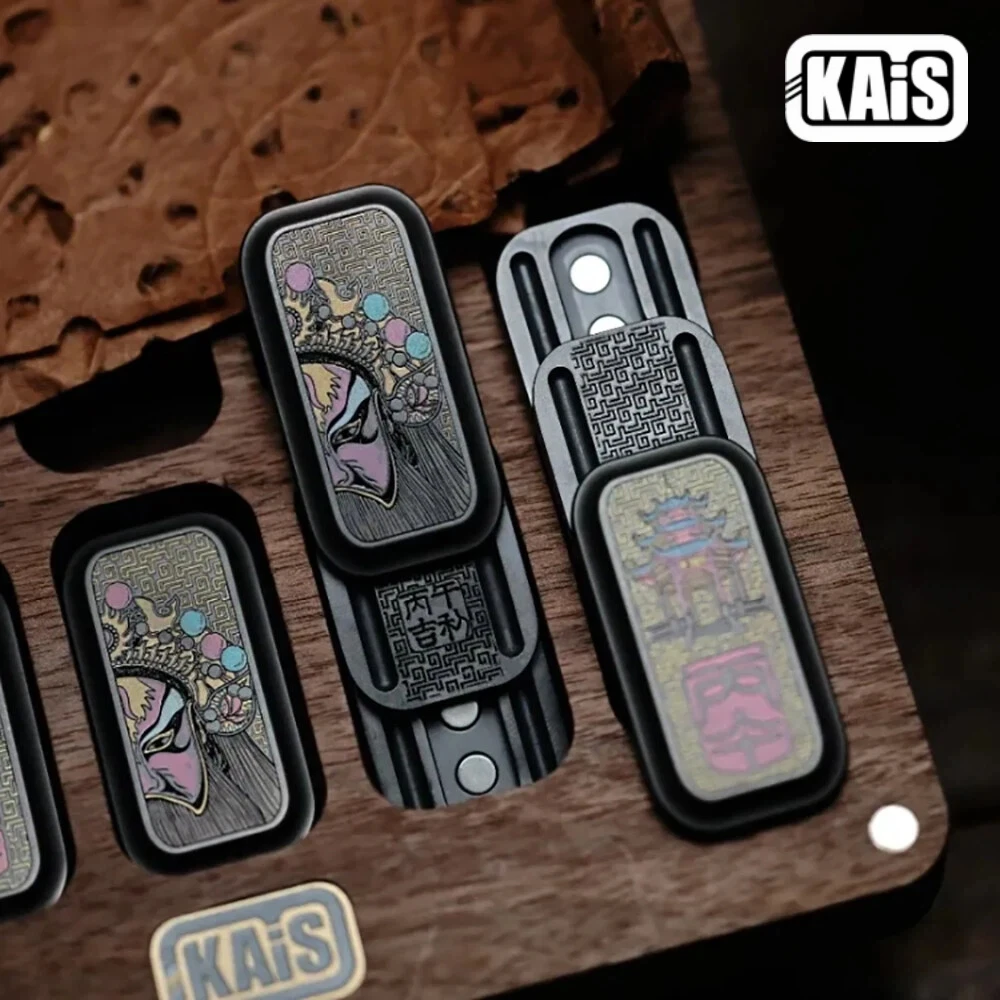 

KAIS EDC Bingwu Zirconium Fidget Slider: Разноцветный резной слайдер-антистресс, игрушка для снятия стресса, фиджет-игрушки для взрослых, оригинальные дизайны