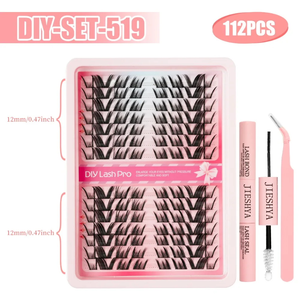 40D Cluster DIY Lash Extension Premium Mink Invisible Band Cluster Eyelash Manga Lash Cat Eye Style Eyelash Extensions