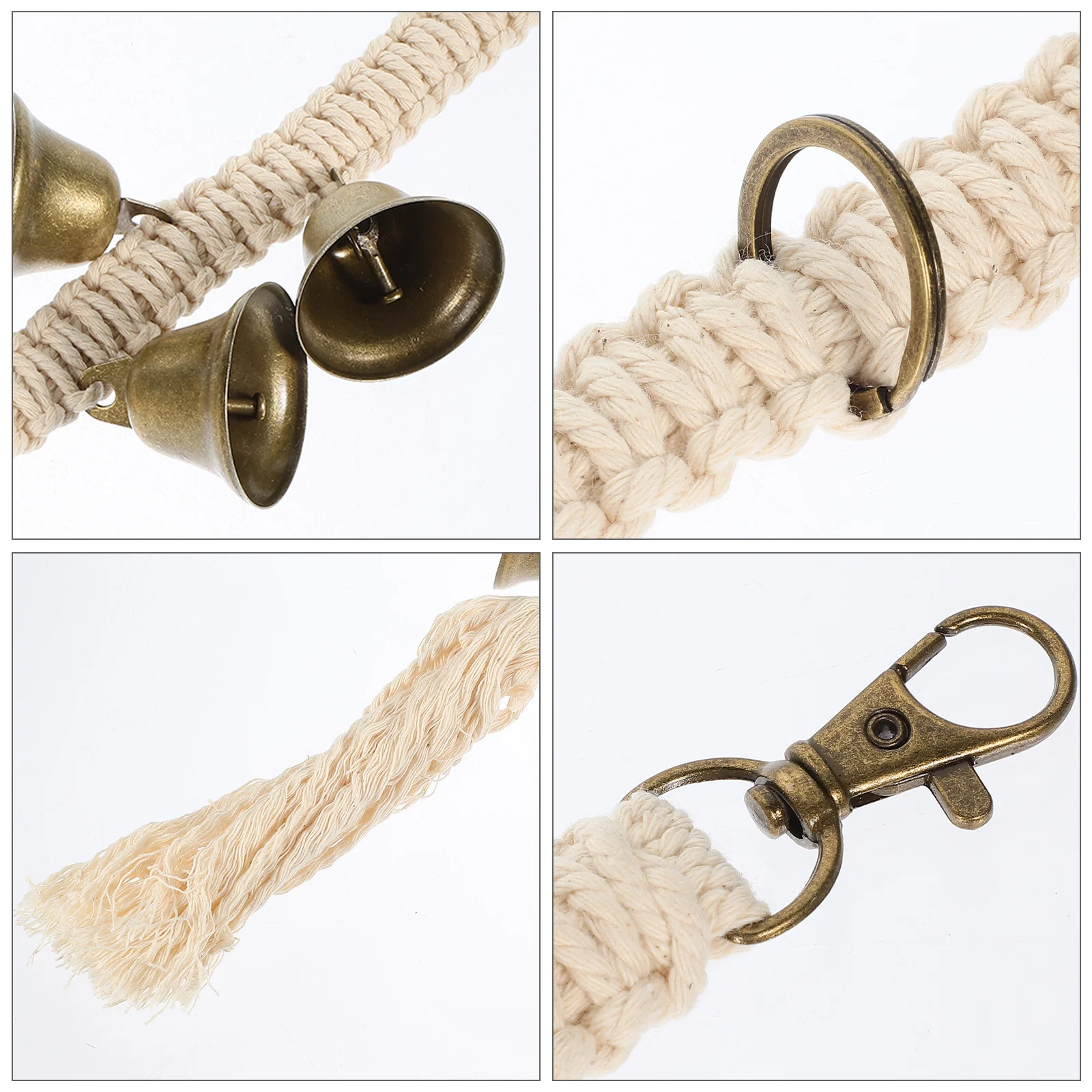 

Dog Training Door Bell Durable Snap Iron Bell Fits Door Handle Creative Pet Potty Training Rope Dog Talking Button Set