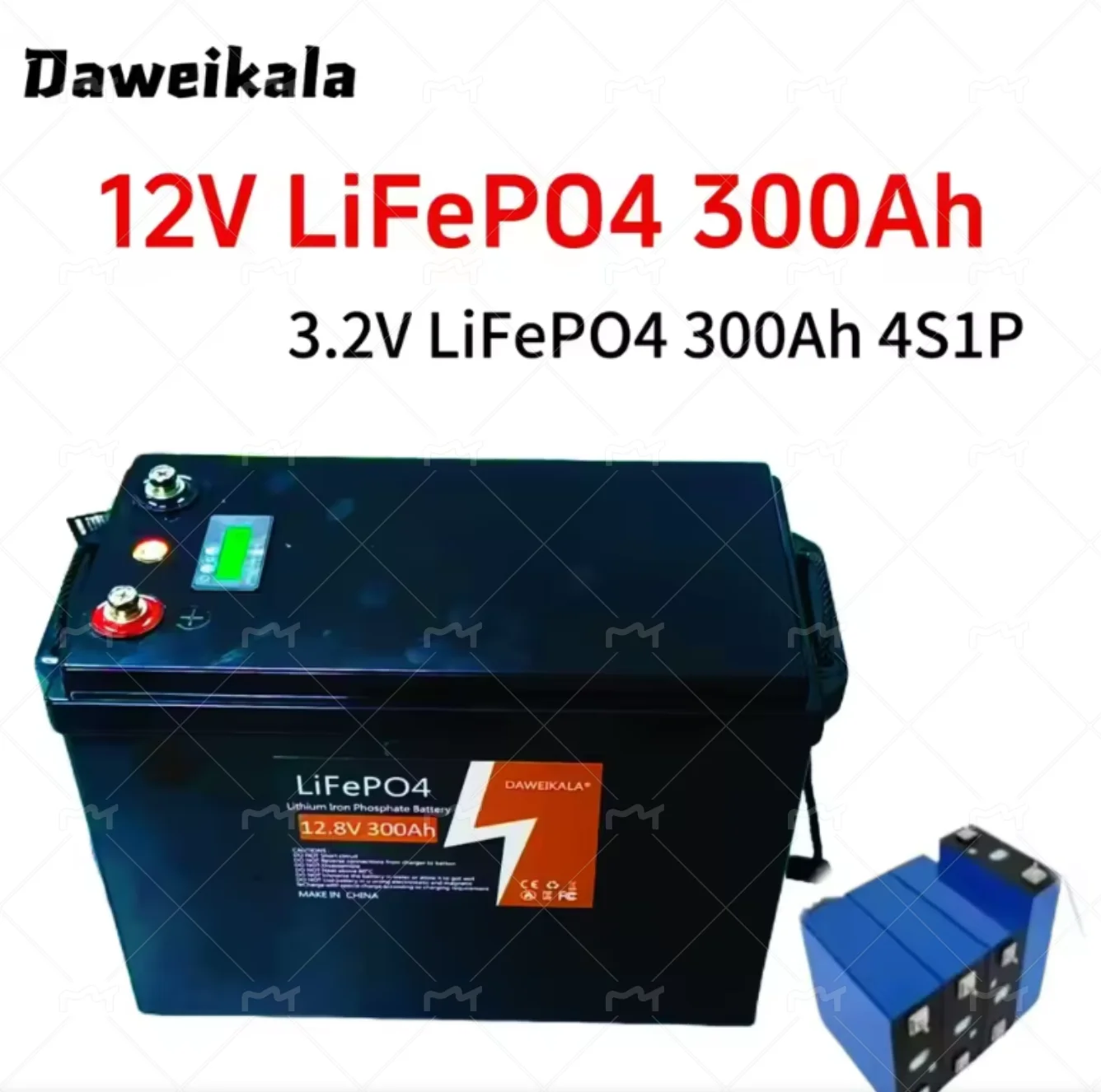 

LiFePO4/12V 300Ah battery/4000 cycles/used for 12.8V RVs/campers/golf carts/off-road off grid solar/wind power