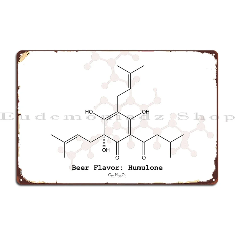 

Металлический плакат Humulone с табличкой, настенное украшение, Настенная роспись, дизайн знака, оловянный плакат