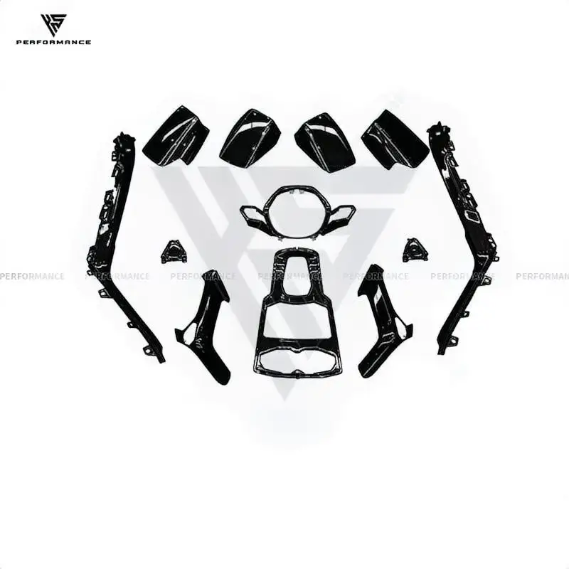 Hot Selling Dry Carbon Fiber Car Interiors With AC Vent Door Handle For Lambo Huracan LP580 LP610 2014-2018 Carbon Interior Kit