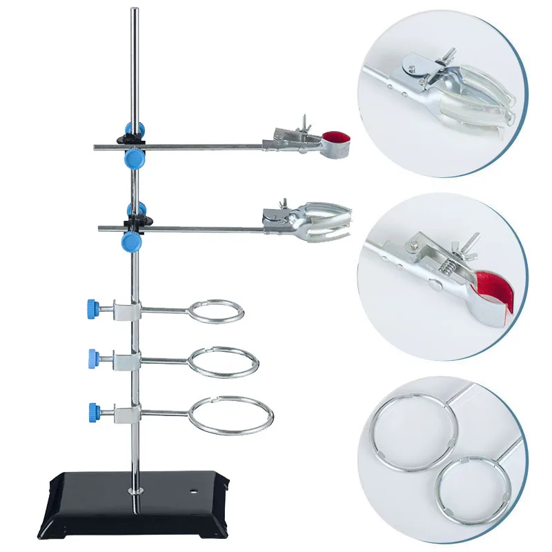 1 Set 60cm Chemical Laboratory Retort Stand Mini Metal Rack Laboratory Grade Metalware