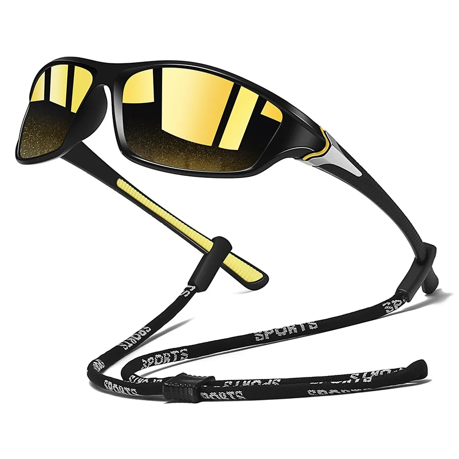 

Винтажные унисекс-очки с цепочкой на оправе для спорта: модные очки для велоспорта, рыбалки, бега, альпинизма