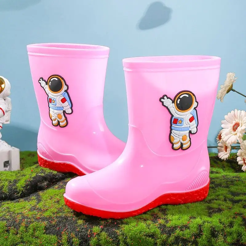 

Kids Waterproof Rain Boots Non Slip Soft Sole Cartoon Outdoor Shoes for Toddler Girls School Use